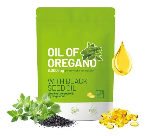 VitalLeaf | Oregano Oil Capsules with Black Seed Oil