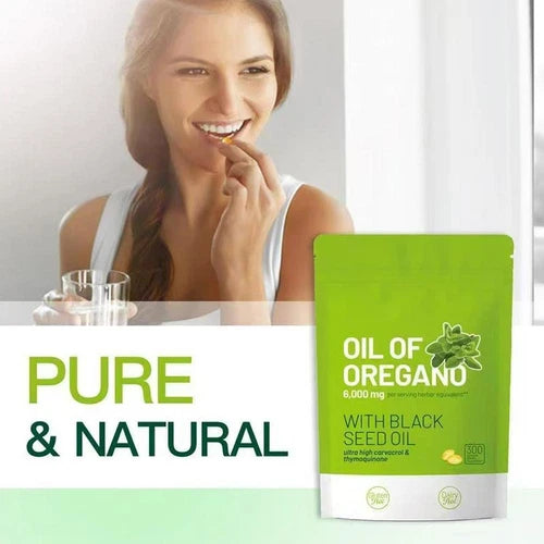 VitalLeaf | Oregano Oil Capsules with Black Seed Oil